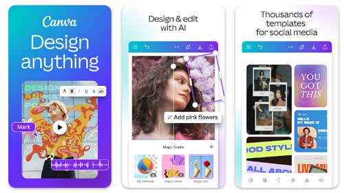 تبلیغات اپلیکیشن canva کنوا