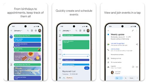 اپلیکیشن گوگل کلندر Google Calendar